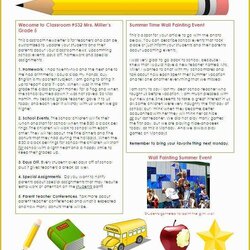 Brilliant Word Document Newsletter Templates Free Of Microsoft School Classroom Template Editable Monthly