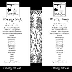 Preeminent Printable Wedding Program Examples Templates Template Mb