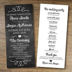 Smashing Free Wedding Program Templates Ideas Printable Chalkboard Programs Template Ceremony Booklet Hymn