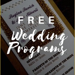 Free Wedding Program Template That Can Printed Of Templates Programs Printable Designs Marriage Silhouette