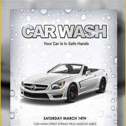 Spiffing Car Wash Flyer Template Free Of Format