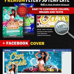 Brilliant Car Wash Flyer Template Preview