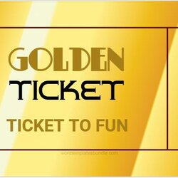 Out Of This World Editable Ticket Template Free Collections Golden