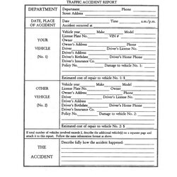 Wonderful What Is Vehicle Accident Report Form Template