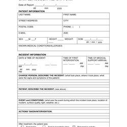 Brilliant Practice Resources Accident Report Form Print Big