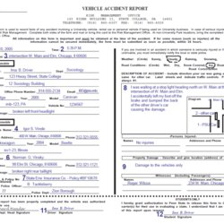 Vehicle Accident Report Form Instructions Throughout
