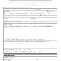 Superlative Vehicle Accident Report Form Template Templates Example