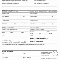 Sublime Vehicle Accident Report Form Template Lovely Incident