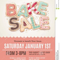 Sterling An Advertisement For Bake Sale With Cookies Flyer Poster Template Templates Vector Flyers Fundraiser