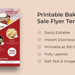 Spiffing Free Printable Bake Sale Flyer Template In Adobe Illustrator Editable Word Microsoft