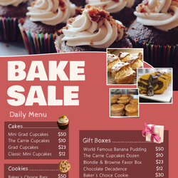 Swell Copy Of Bake Sale Flyer Template Price List Bakery Menu Templates Poster Posters Cake Pricing Baking