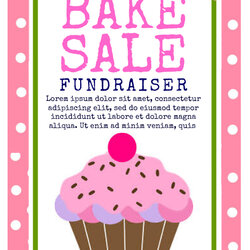 Sublime Copy Of Bake Sale Fundraiser Templates Flyer Template Posters Search Ts
