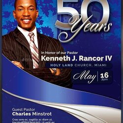 Worthy Create Church Flyer Templates Photo For Anniversary Pastor Appreciation Sapphire Royal Pastors