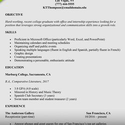 College Graduate Resume Template New How To Write Student Introduction Examples Williamson Ga