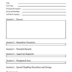 Fantastic Free Standard Operating Procedure Template Word