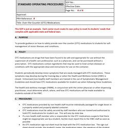 The Highest Quality Free Sop Templates Word Standard Operating Procedure Template Kb