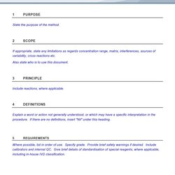 Spiffing Free Standard Operating Procedure Template Word