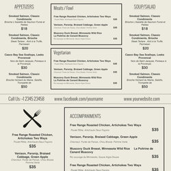 Design Templates Menu Wedding Food Bar Template Word Restaurant Printable Pertaining Awesome Ms In