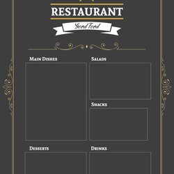 Superb Best Printable Blank Restaurant Menus For Free At Menu Template