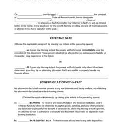 Brilliant Free Massachusetts Durable Power Of Attorney Form Word Financial