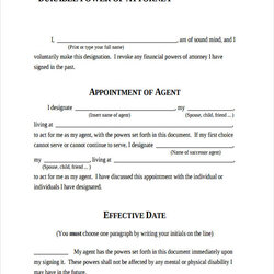 Marvelous Free Printable Durable Power Of Attorney Template Templates