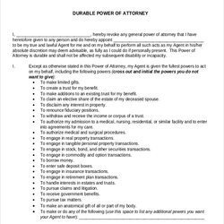 The Highest Quality Power Of Attorney Templates Free Word Documents Download Template Durable