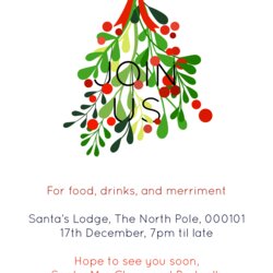 Cool Free Printable Christmas Party Invites Work Over Easy Editable