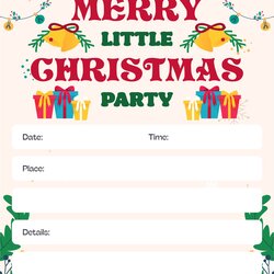 Wonderful Best Free Printable Christmas Invitation Templates Party