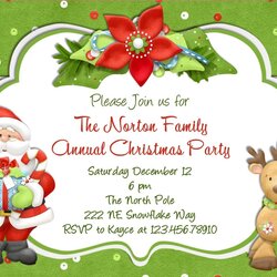 Admirable Free Youth Christmas Party Templates Invitation Invitations Template Card Printable Holiday Blank