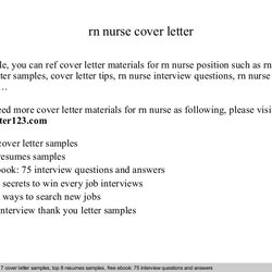 Magnificent Rn Nurse Cover Letter