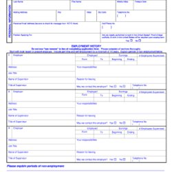 Excellent Employment Application Form California Templates Printable Birthday