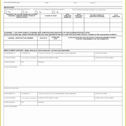 Tremendous Free Employment Application Template California Of Examination Form