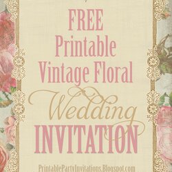 Excellent Free Printable Vintage Victorian Floral Wedding Invitation Template Invitations Templates Choose