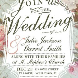 Swell Wedding Invitation Vintage Rose Invitations
