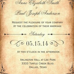 Fine Vintage Invitation Templates Free Download Printable Rustic Wedding