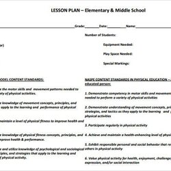 Spiffing Physical Education Lesson Plan Template Lovely Sample