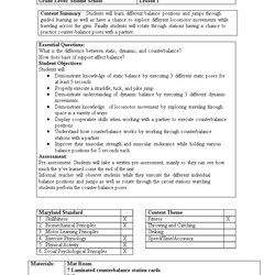 Elementary Physical Education Lesson Plans Learning Plan Templates At