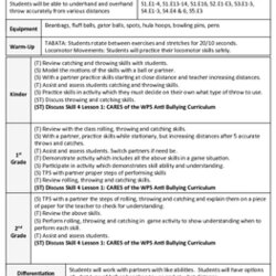 Sterling Physical Education Lesson Plan Template By Sport Folio Preview Original