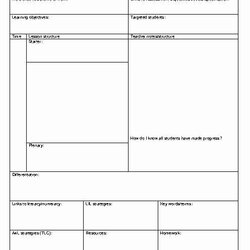 Terrific Physical Education Lesson Plan Template In Printable