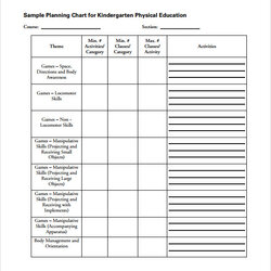 Free Sample Physical Education Lesson Plan Templates In Ms Word Template Kindergarten