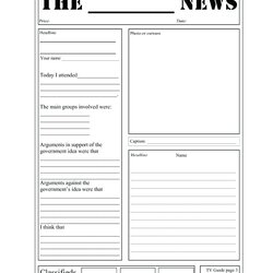 Exceptional Free Editable Newsletter Templates For Word Template Newspaper Blank Printable Business Via