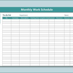 Monthly Employee Shift Schedule Template Fascinating