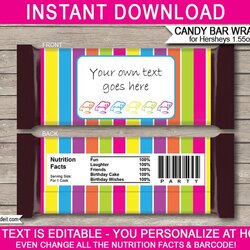 Perfect Candy Bar Wrapper Template For Mac Within Blank