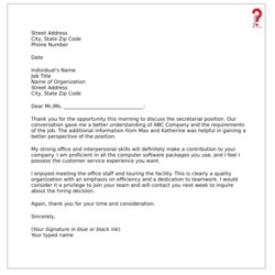 Supreme How To Write Thank You Letter Template After Interview Sample Letters Job Free Download