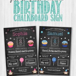 Free Printable Birthday Chalkboard Template Form Templates Header Image