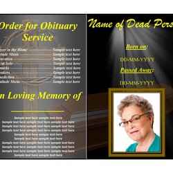 Supreme Free Funeral Program Templates In Word Format Template