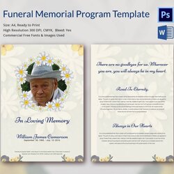 Spiffing Funeral Program Template Word Free Download Memorial