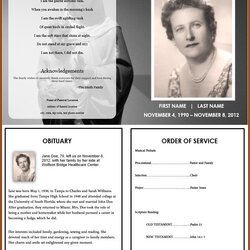 Swell Funeral Program Template Word Free Resume Examples