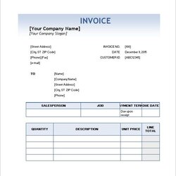 Wonderful Service Invoice Templates Free Word Excel