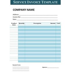 Free Service Invoice Templates Word Excel Template